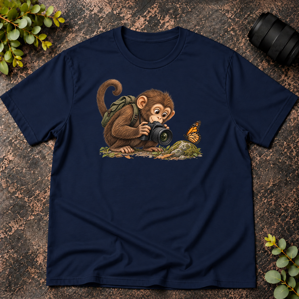 Monkey Shooting the Butterfly T-Shirt