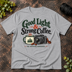 Good Light and Strong Coffee Morning Essentials T-Shirt