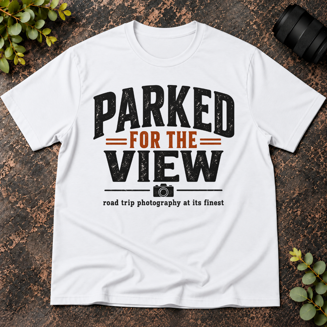 Parked For the View. Road Trip Photography T-Shirt