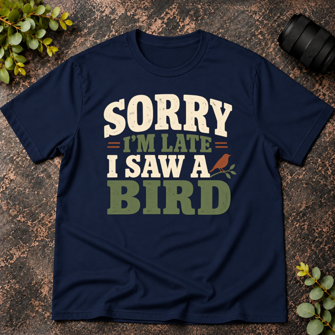 Sorry I'm Late. I Saw a Bird. T-Shirt