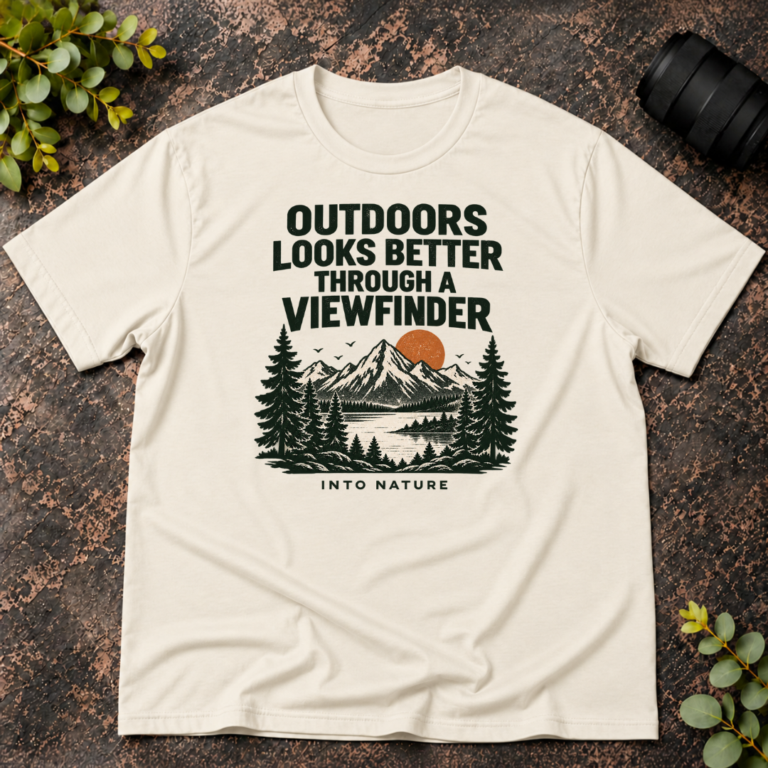 Outdoors Looks Better Through a Viewfinder T-Shirt