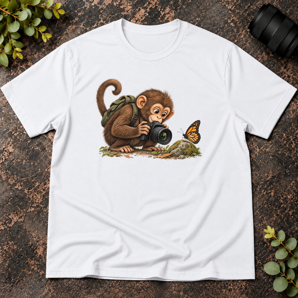 Monkey Shooting the Butterfly T-Shirt