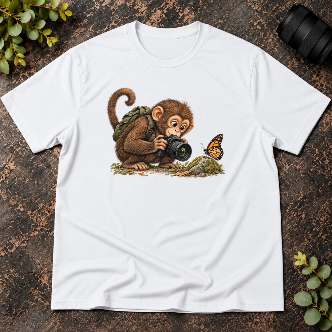 Monkey Shooting the Butterfly T-Shirt