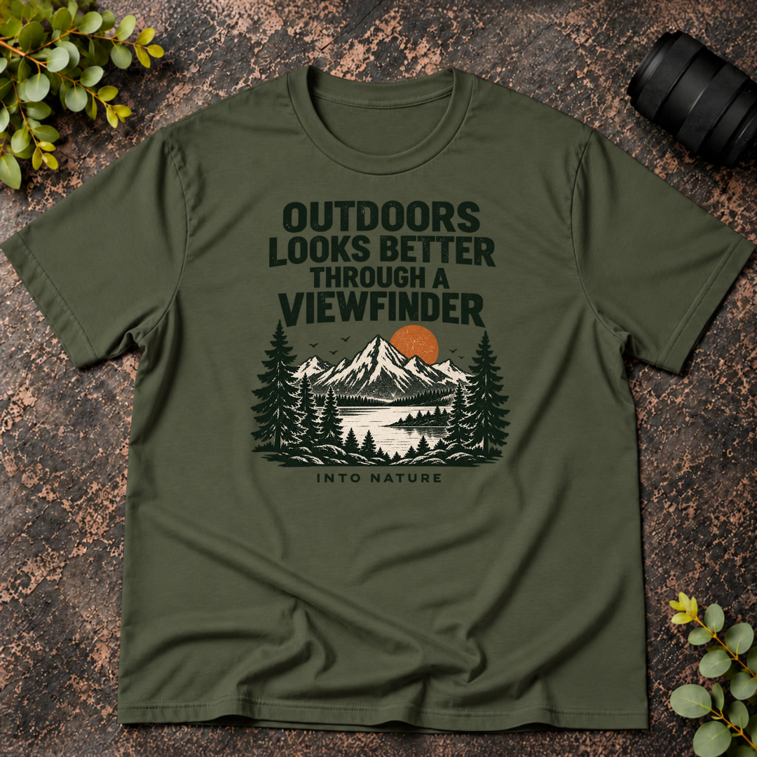 Outdoors Looks Better Through a Viewfinder T-Shirt