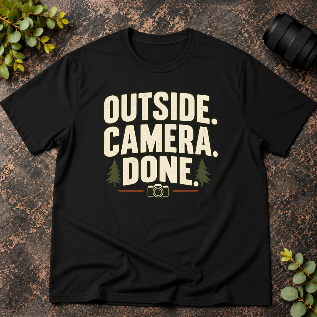 Outside. Camera. Done. T-Shirt