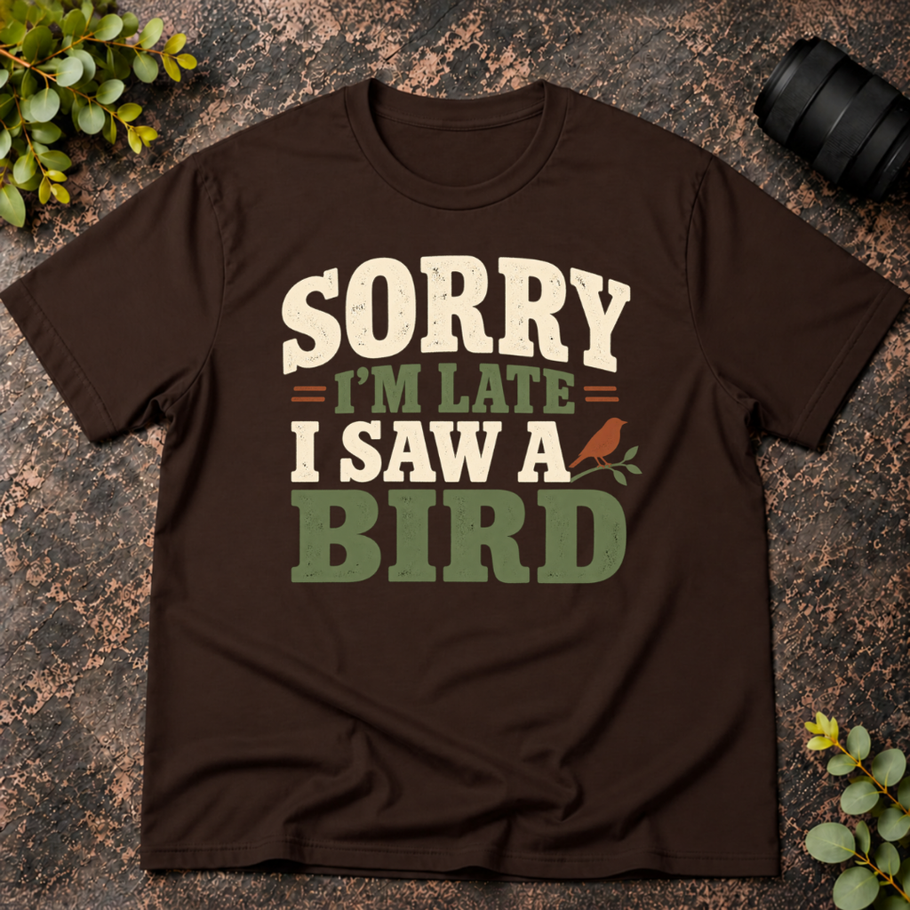 Sorry I'm Late. I Saw a Bird. T-Shirt