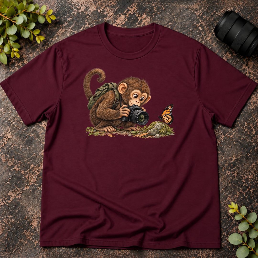 Monkey Shooting the Butterfly T-Shirt