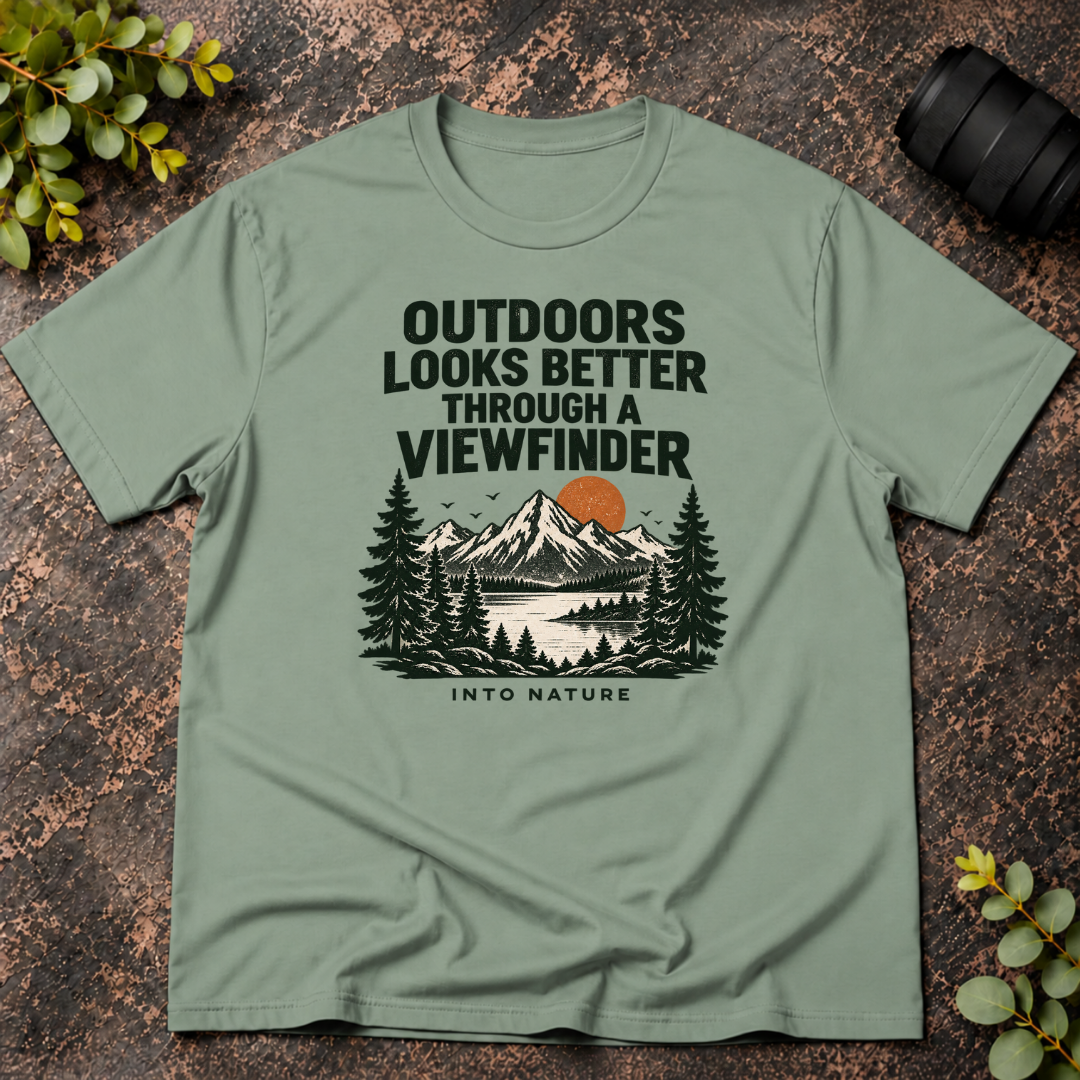 Outdoors Looks Better Through a Viewfinder T-Shirt