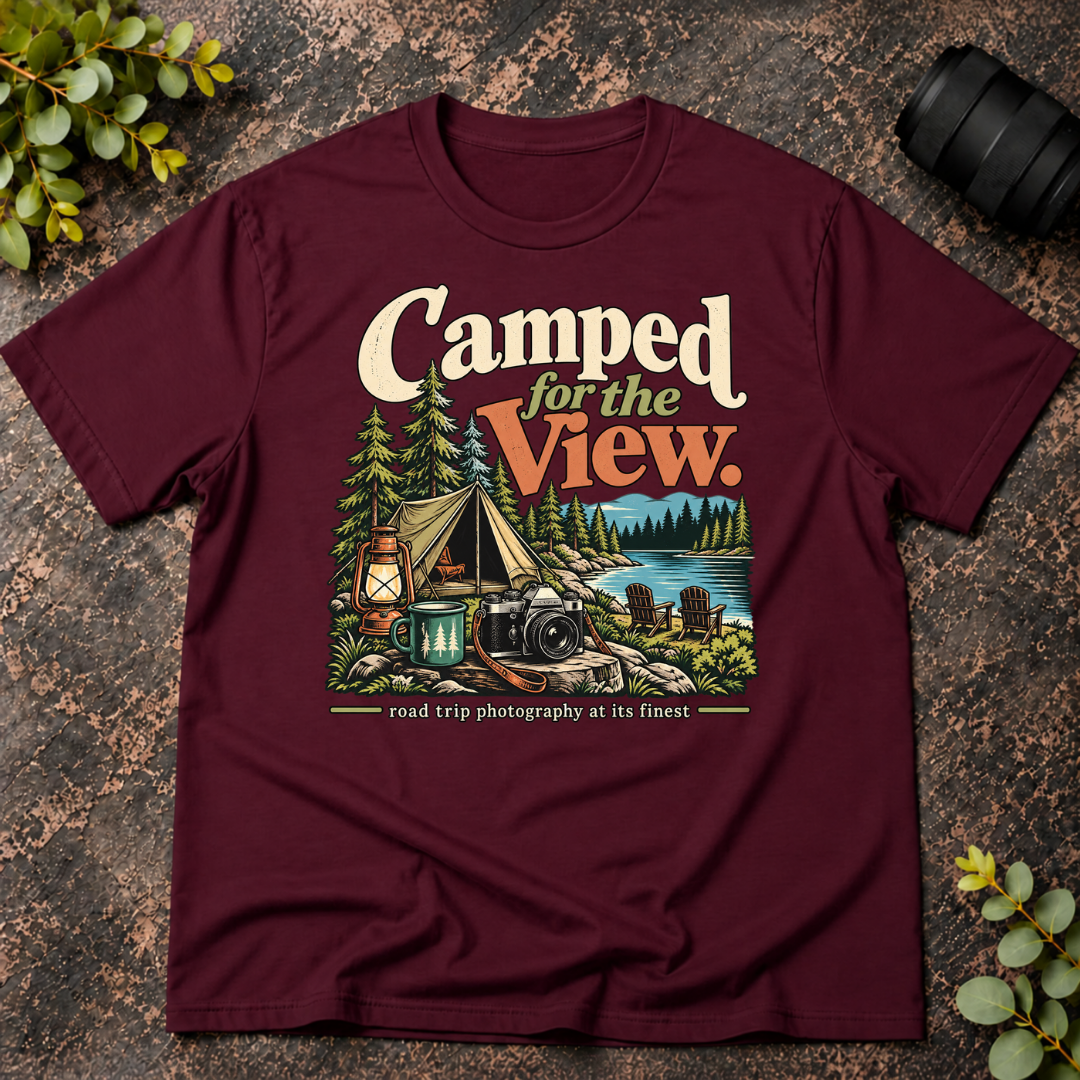 Camped For The View. Road Trip Photography T-Shirt