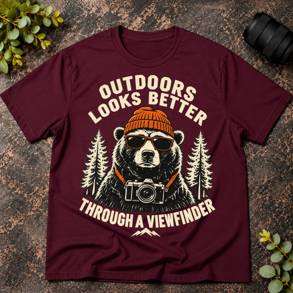 Outdoors Looks Better Through a Viewfinder T-Shirt