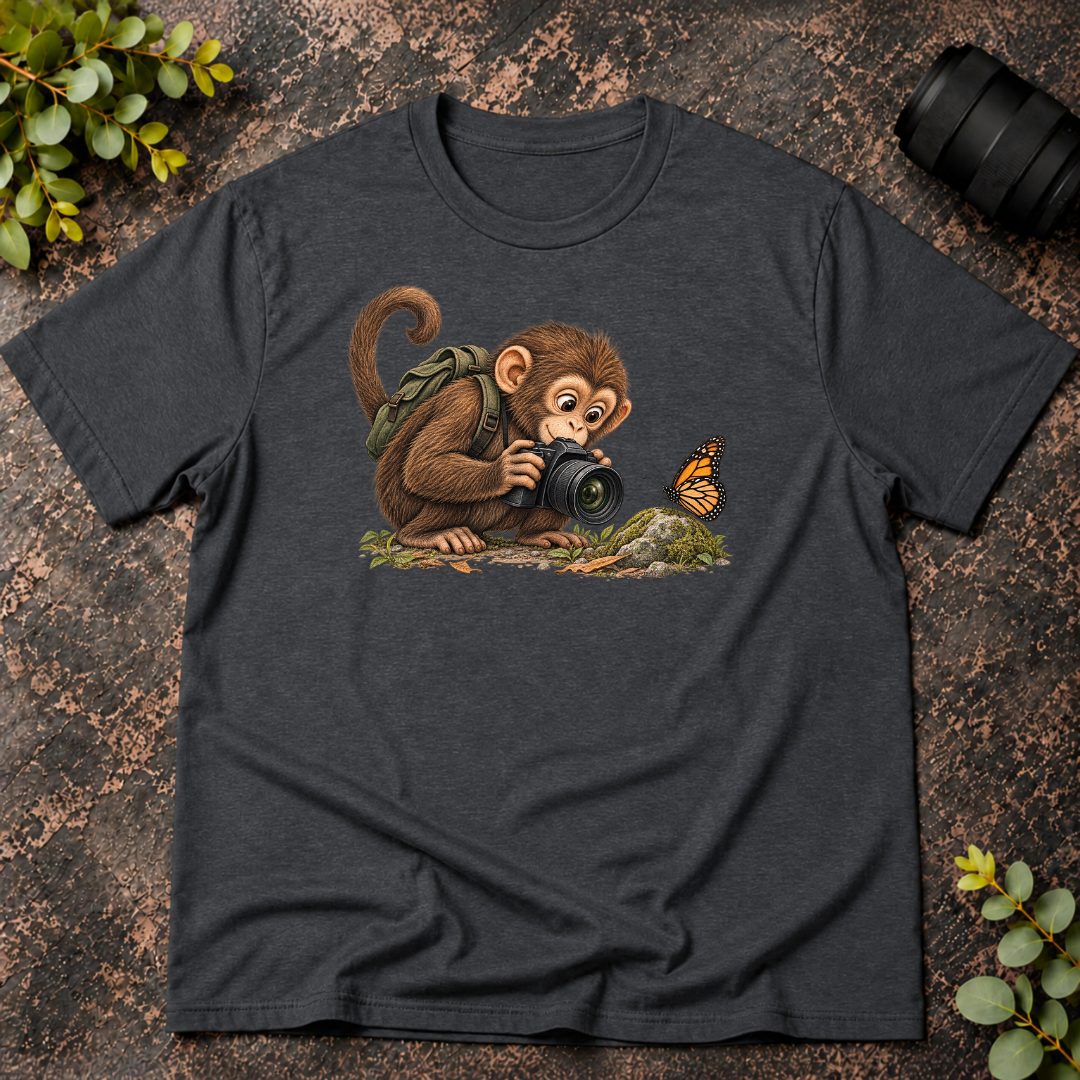 Monkey Shooting the Butterfly T-Shirt