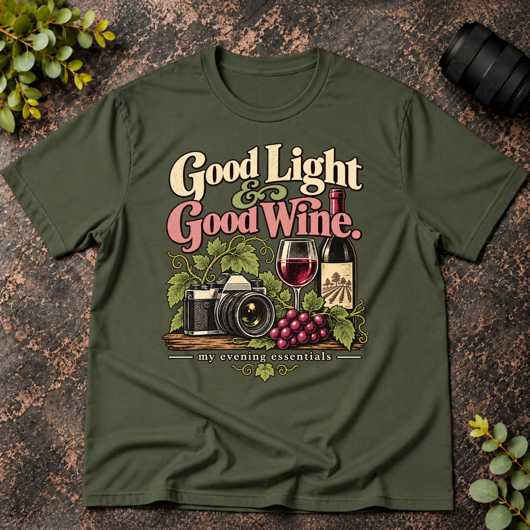 Good Light and Good Wine. T-Shirt